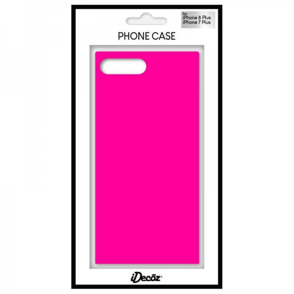 iPhone 7 Plus/iPhone 8 Plus Cover Square Case Neon Lyserød
