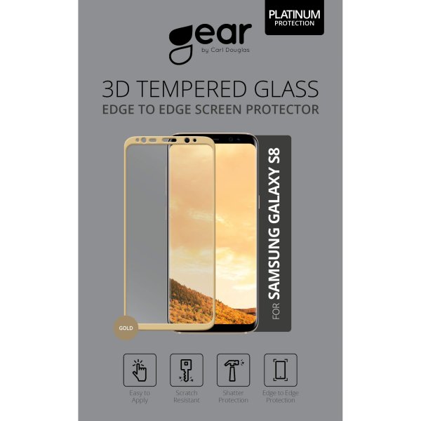 Samsung Galaxy S8 Skærmbeskytter 3D Guld
