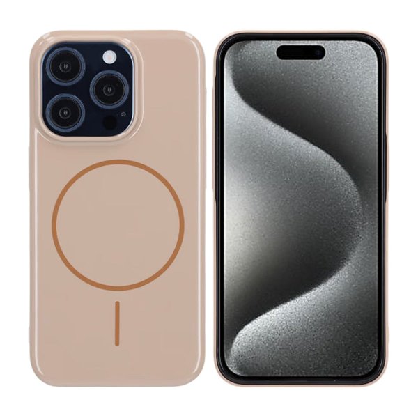 iPhone 15 Pro Cover TPU MagSafe Glat Guld