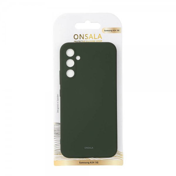 Samsung Galaxy A34 5G Cover Silikone Dark Green