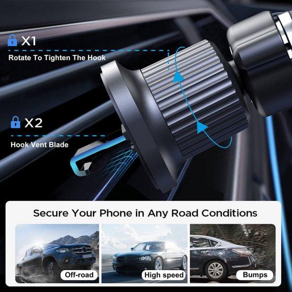 MagSerie Telefonholder Airvent MagSafe-opladning 15W