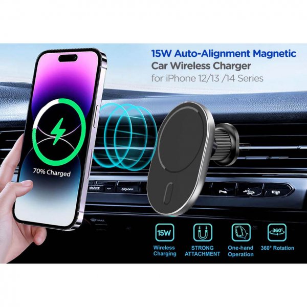 MagSerie Telefonholder Airvent MagSafe-opladning 15W