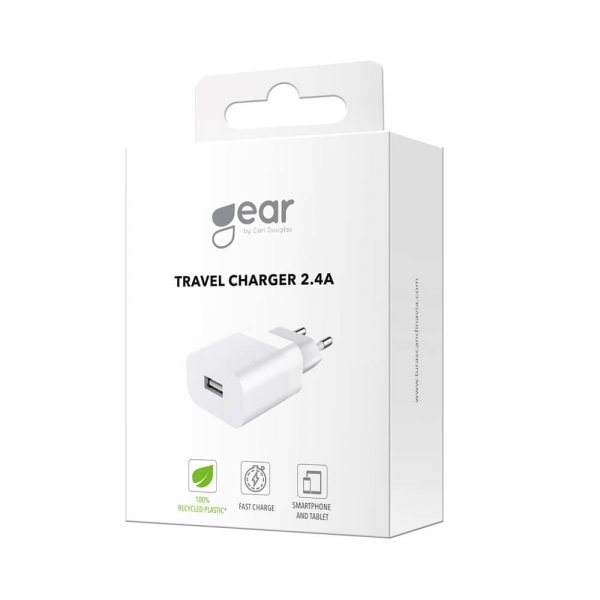 Oplader Travel Charger 2.4A Hvid