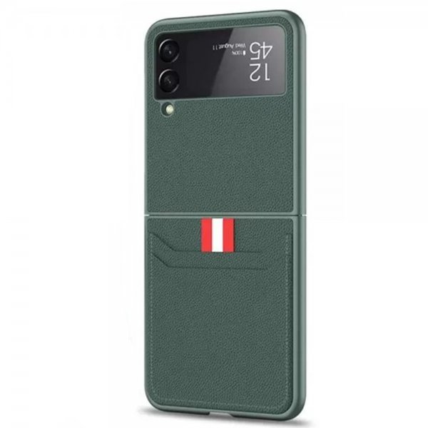 Samsung Galaxy Z Flip 3 Cover med Kortholder Grøn