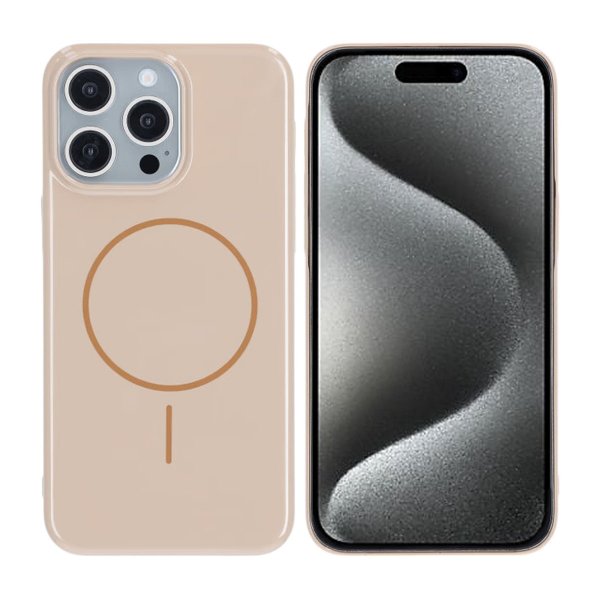 iPhone 15 Pro Max Cover TPU MagSafe Glat Guld