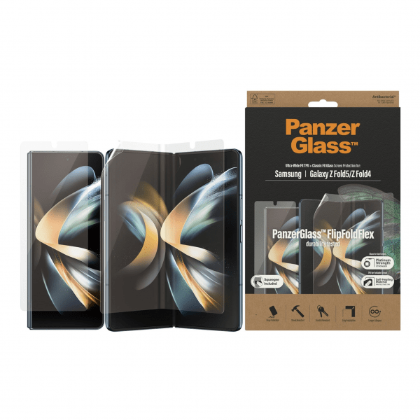 Samsung Galaxy Z Fold 4/Fold 5 Skärmskydd FlipFoldFlex Ultra-Wide Fit TPU + Classic Fit Glass