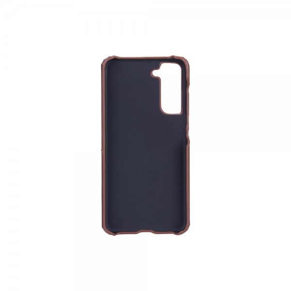Samsung Galaxy S21 FE Cover med Kortholder Brun