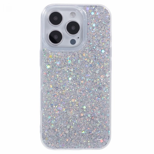 iPhone 16 Pro Max Cover Sparkle Series Stardust Silver