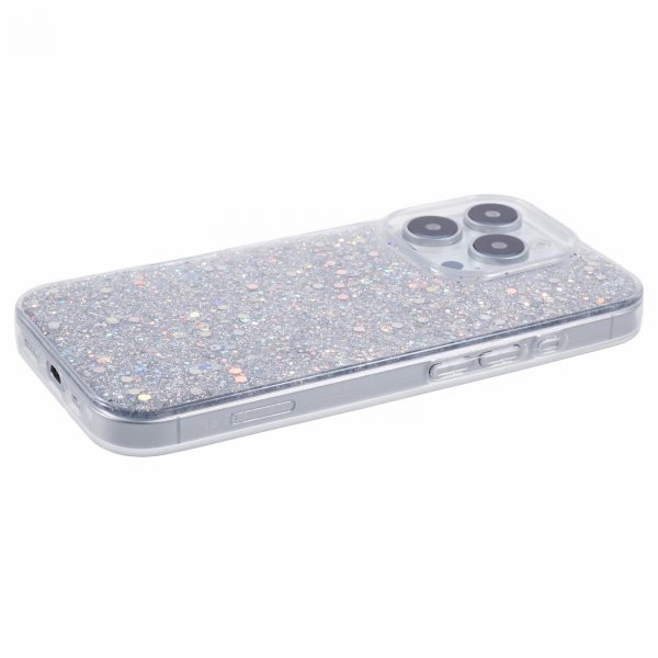 iPhone 16 Pro Max Cover Sparkle Series Stardust Silver