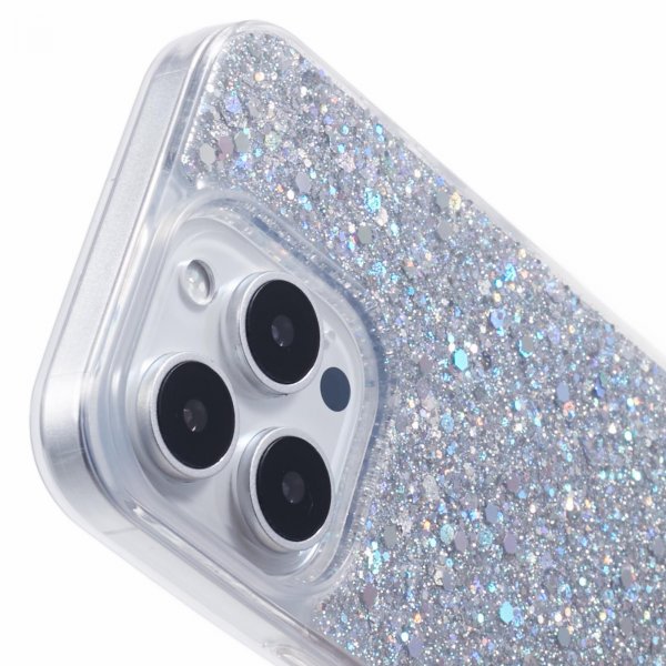iPhone 16 Pro Max Cover Sparkle Series Stardust Silver