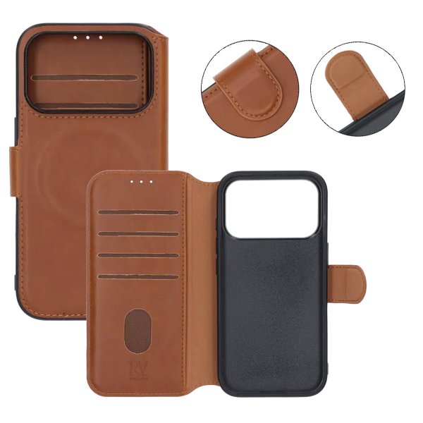 iPhone 17 Pro Etui 4 Kortholder MagSafe Brun