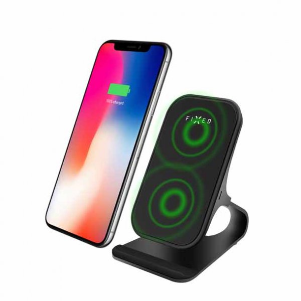 Trådløs oplader Frame Wireless Table Stand with Wireless Charging 15W Sort