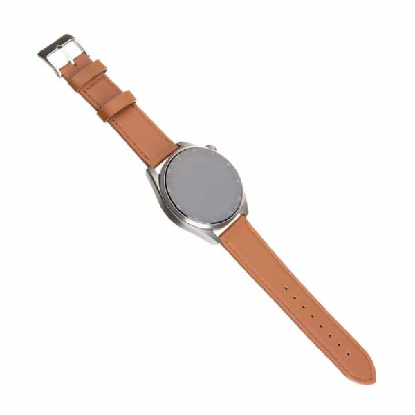 Samsung Galaxy Watch 22mm Armbånd Leather Strap Brun