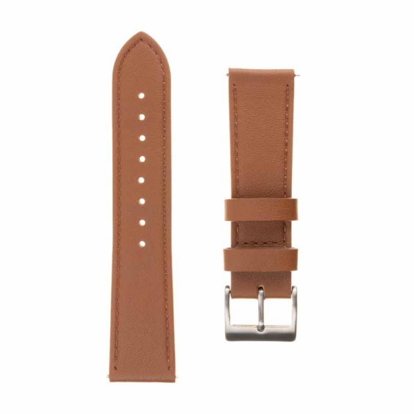 Samsung Galaxy Watch 22mm Armbånd Leather Strap Brun