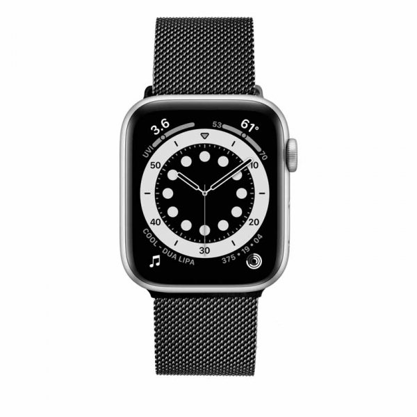 Apple Watch 44/45/46/Apple Watch Ultra Armbånd Mesh Strap Sort