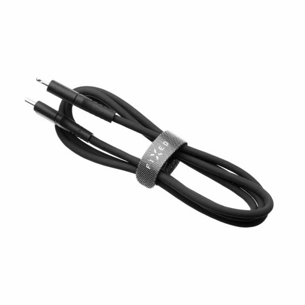 Kabel Liquid Silicone USB-C/Lightning 0.5m Sort