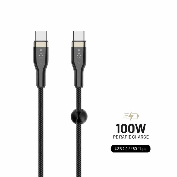 Kabel METAL Series USB-C/USB-C 2m Sort