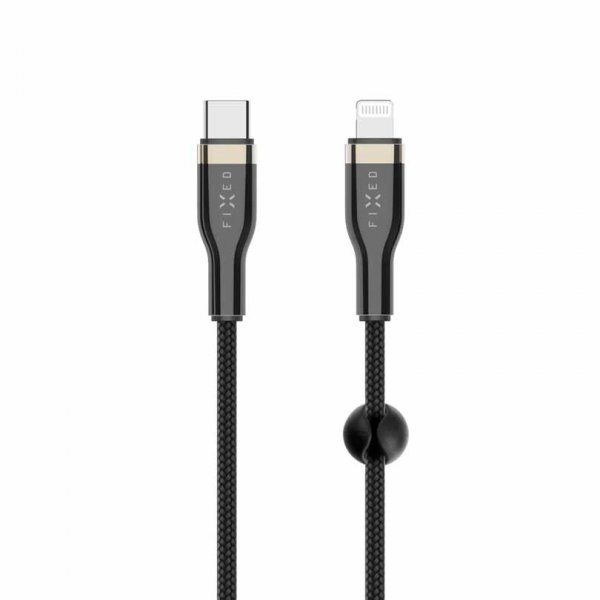 Kabel METAL Series USB-C/Lightning 2m Sort