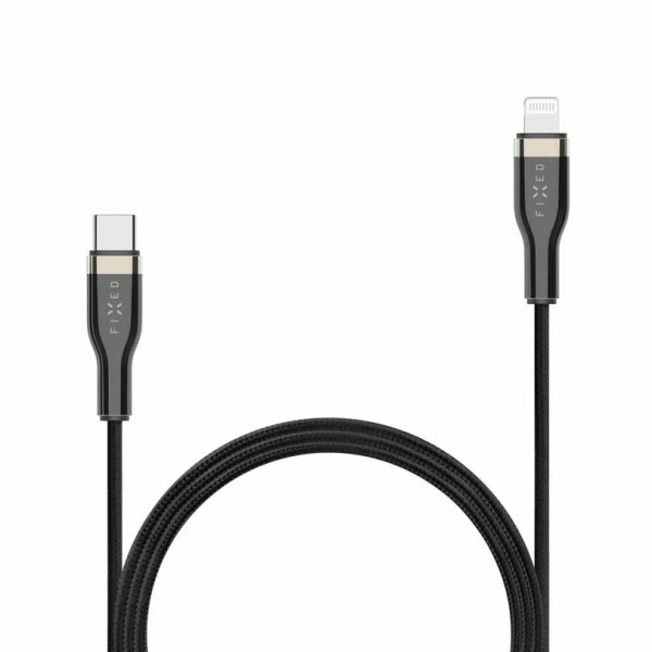 Kabel METAL Series USB-C/Lightning 2m Sort