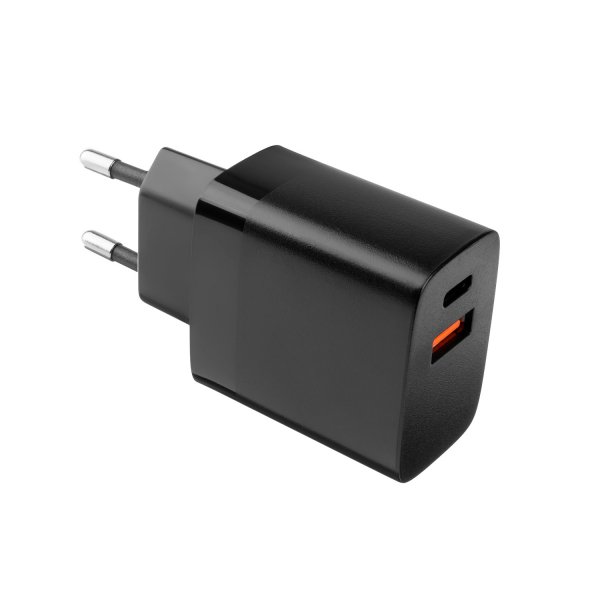 Oplader 2xUSB-A 17W Sort
