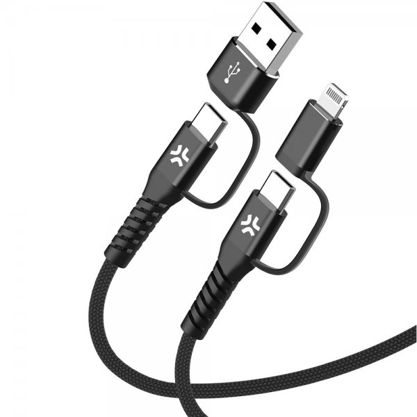Kabel 4 in 1 USB-C/USB-A/Lightning Cable 60W 2m