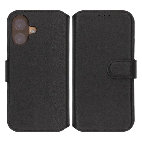 iPhone 17 Etui Ægte Læder Sort