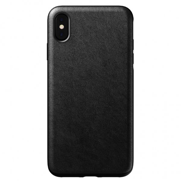 iPhone Xs Max Cover Rugged Case Black Leather