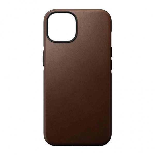 iPhone 14 Cover Modern Leather Case Brun