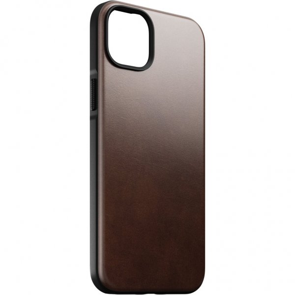 iPhone 14 Plus Cover Modern Leather Case Horween Rustic Brown