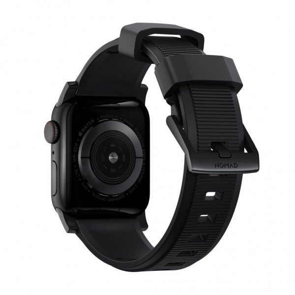 Apple Watch 38/40/41/42mm Armbånd Rugged Band Black Hardware Sort