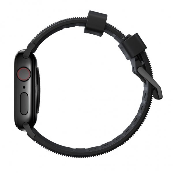 Apple Watch 38/40/41/42mm Armbånd Rugged Band Black Hardware Sort