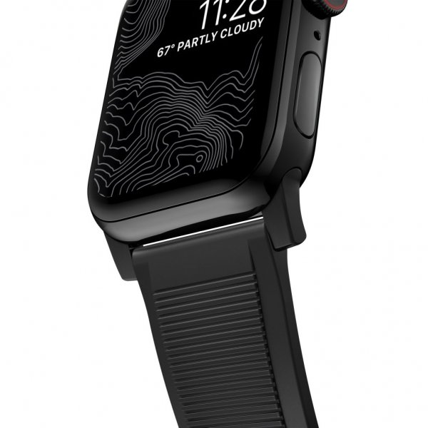 Apple Watch 38/40/41/42mm Armbånd Rugged Band Black Hardware Sort