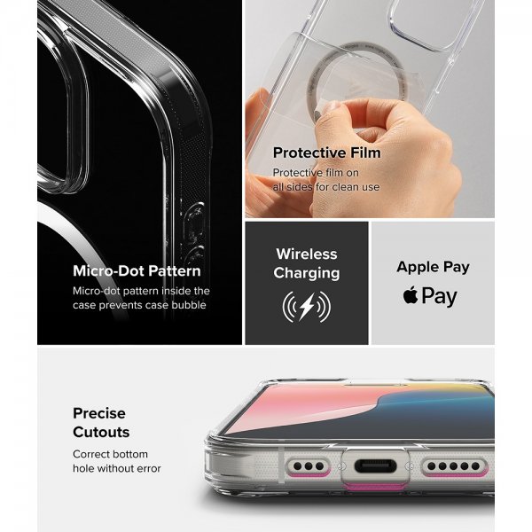 iPhone 16 Pro Max Cover Fusion Magnetic Transparent