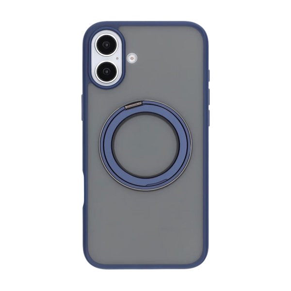 iPhone 16 Plus Cover Roterbart Stativ Blå
