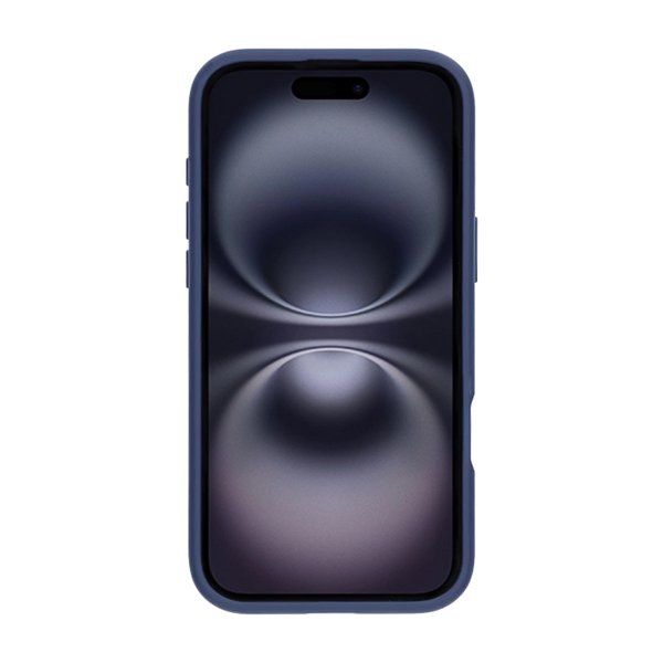 iPhone 16 Plus Cover Roterbart Stativ Blå