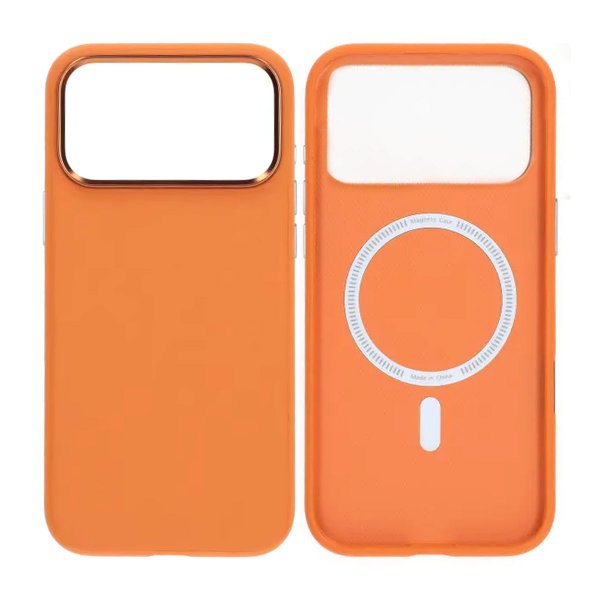 iPhone 17 Pro Cover Kunstlæder MagSafe Orange