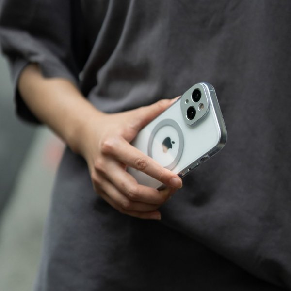 iPhone 15 Plus Cover iGlaze MagSafe Meteorite Gray