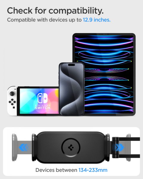 OneTap Universal Tablet Mount for Car Headrest UTS45 Svart