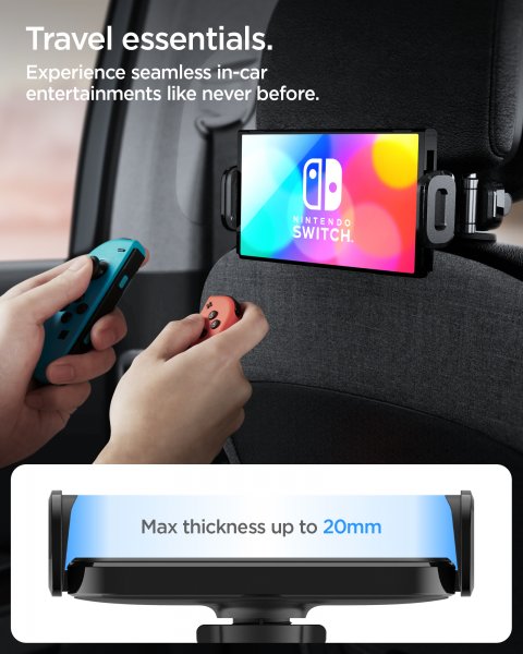 OneTap Universal Tablet Mount for Car Headrest UTS45 Svart