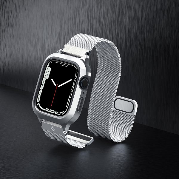 Apple Watch 45mm Armbånd Metal Fit Pro Sølv