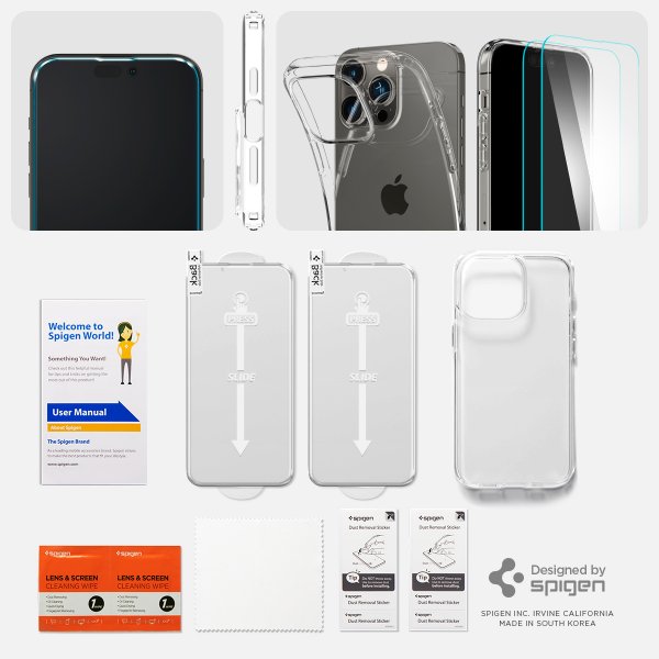 iPhone 14 Pro Max Cover Skærmbeskytter Crystal Pack Crystal Clear