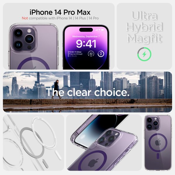 iPhone 14 Pro Max Cover Ultra Hybrid MagFit Deep Purple