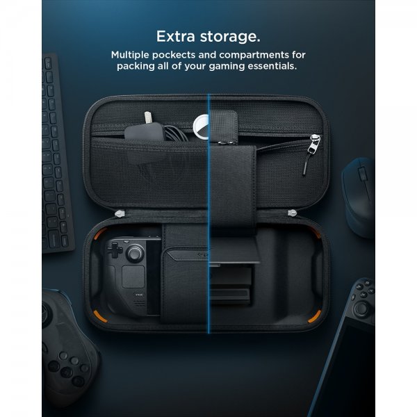 Steam Deck/Steam Deck OLED Bag Rugged Armour Pro Pouch Svart