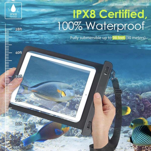 IPX8 Waterproof Case for Tablets to 12"