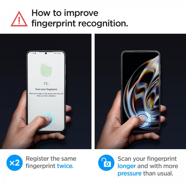 Samsung Galaxy S23 Plus Skærmbeskytter GLAS.tR EZ Fit 2-pak