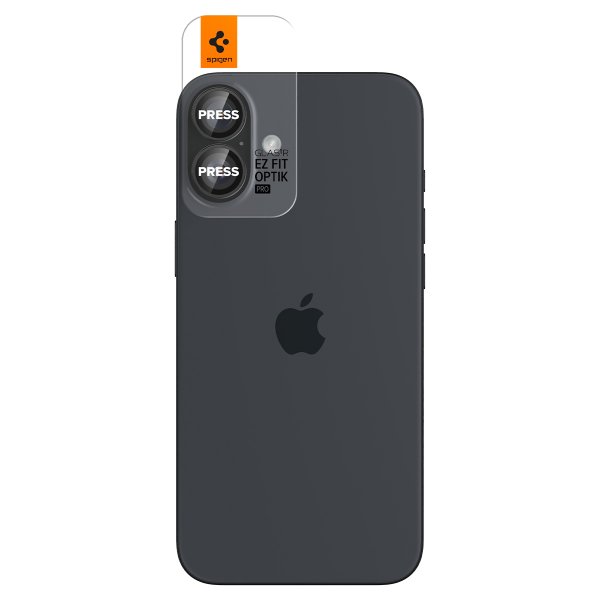 iPhone 16/iPhone 16 Plus Kamerabeskytter GLAS.tR EZ Fit Optik Pro 2-pak Sort