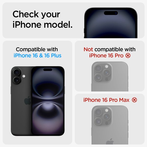 iPhone 16/iPhone 16 Plus Kamerabeskytter GLAS.tR EZ Fit Optik Pro 2-pak Sort