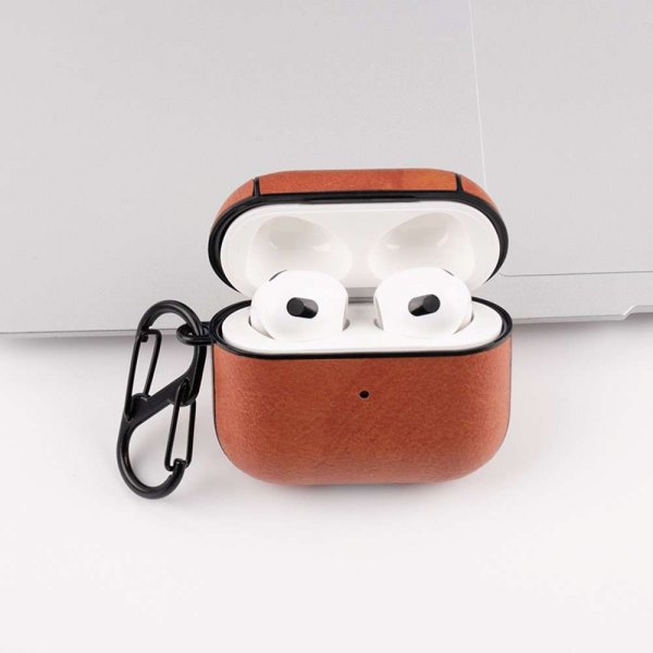 AirPods 3 Cover Lædertekstur Lysebrun
