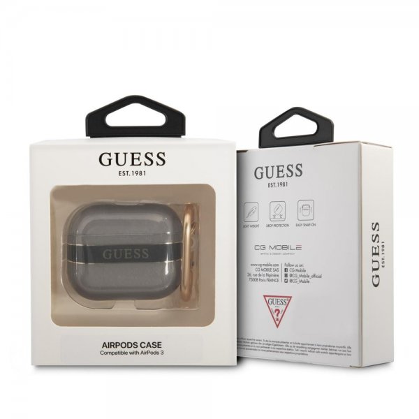 AirPods 3 Cover Printed Stripe & Gold Hook Sort