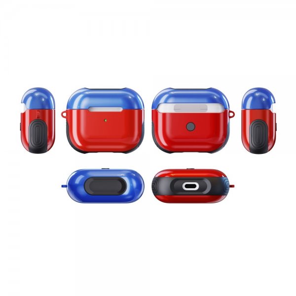 AirPods 3 Cover Gummieret Rød Blå